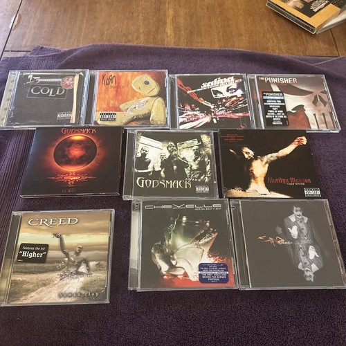 Lot iof metal cd korn - 10, nu